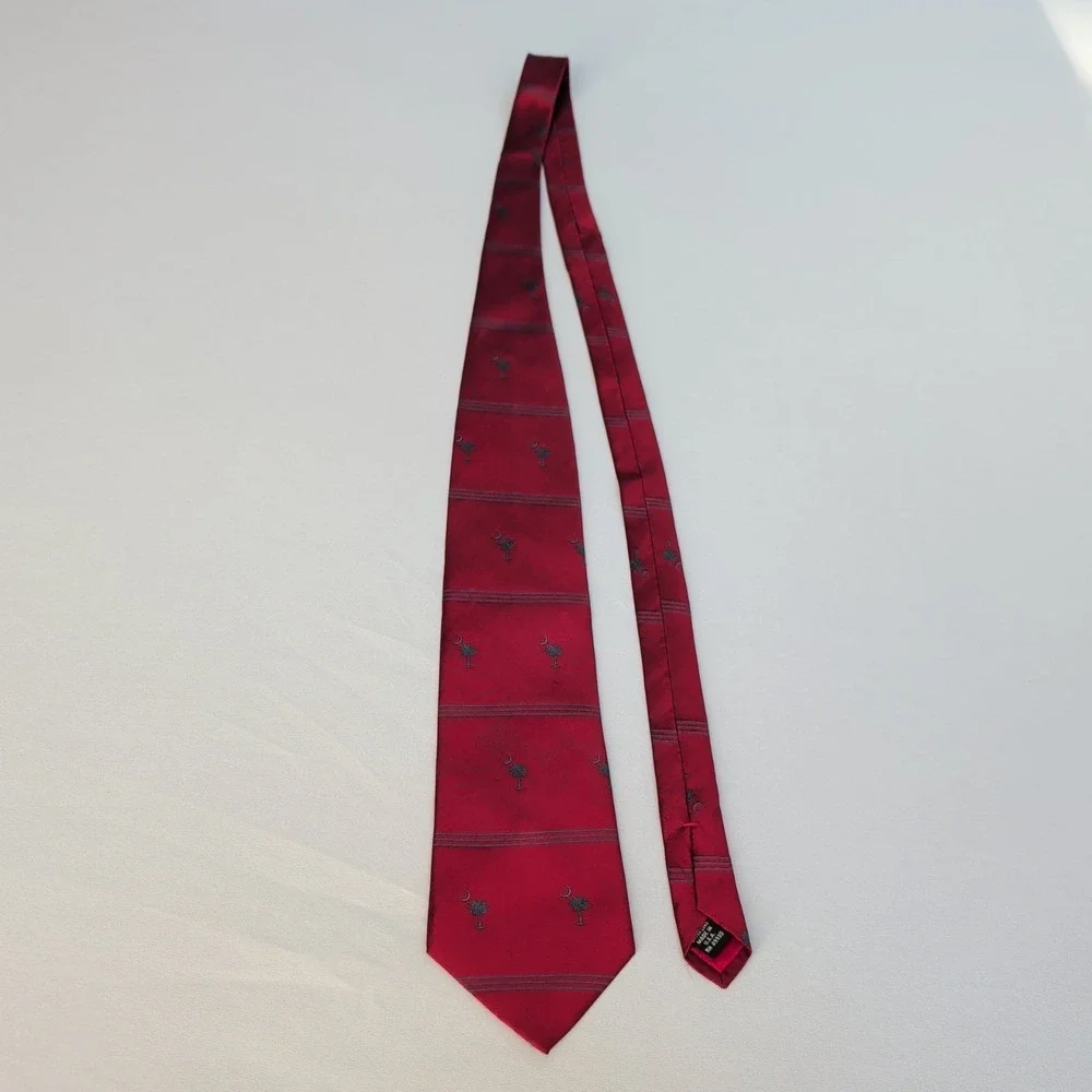 John Hill Executive Collection South Carolina Men's Extra Long 100% Silk Tie Red